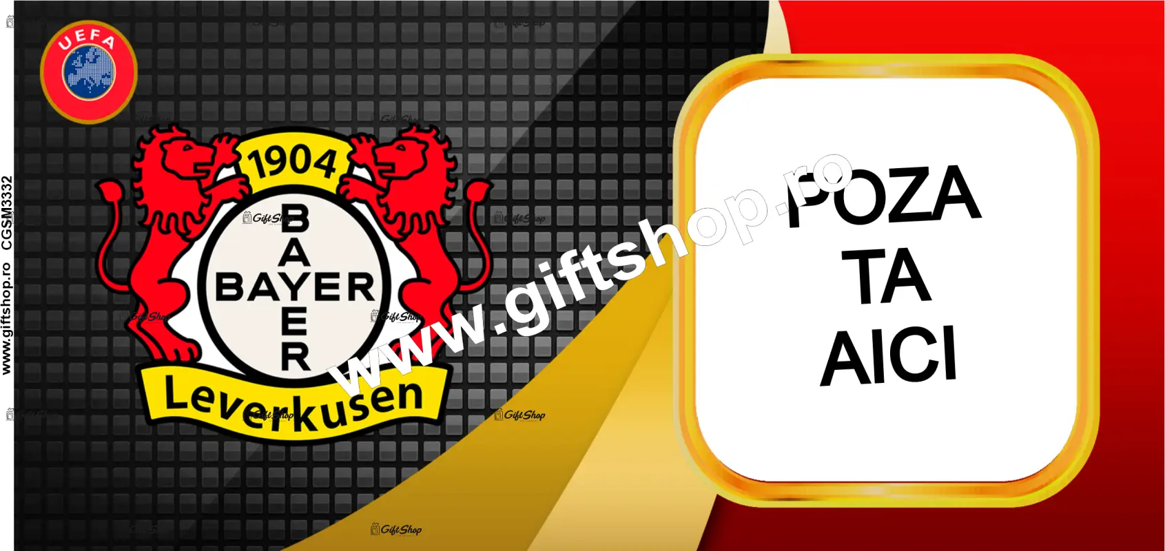 Bayer leverkusen, cana personalizata cu poza, model 3332